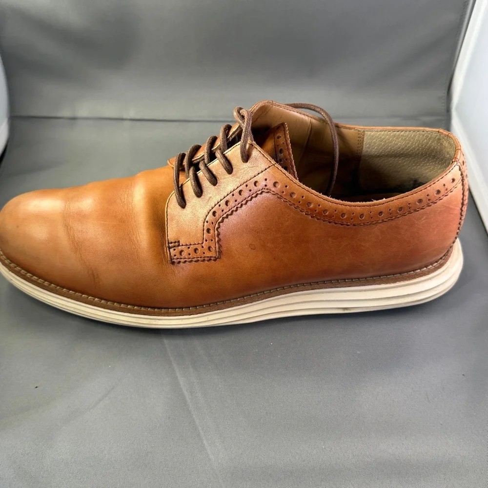 Cole Haan LunarGrand Wingtip Oxford Brown Leather Shoes Men’s‎ 10.5M